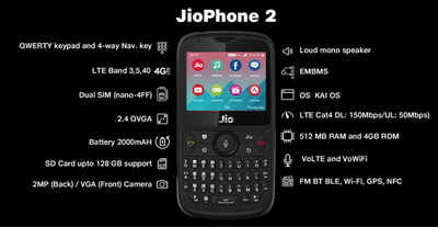 jio phone 4g keypad dual sim