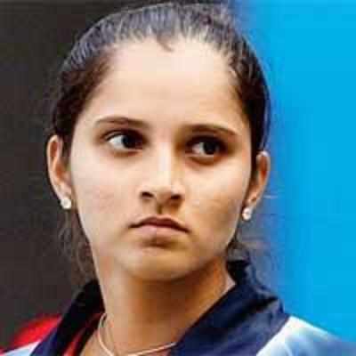 Sania lights up the court with an upset victory