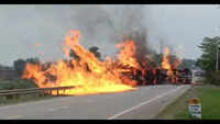Ethanol-laden tanker overturns in Bokaro, erupts in flames