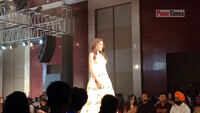 Participants walk the ramp in Samant Chauhan's outfit 