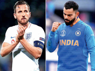 Harry Kane plays a different ball game with Virat Kohli