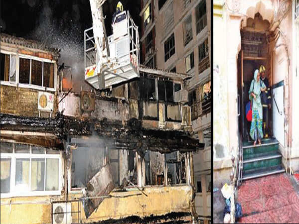 Two senior citizen friends suffocate as blaze rages at Bhendi Bazaar building