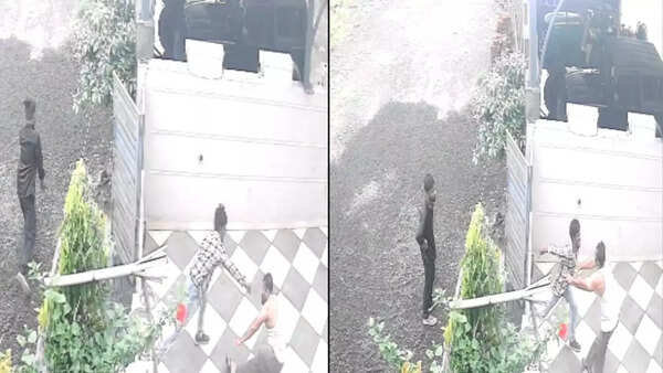 Caught on cam: Man stabbed outside house in broad daylight in Madhya Pradesh; probe underway