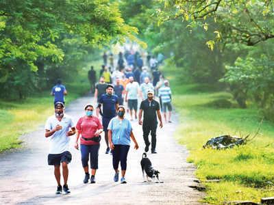 Morning walkers return to SGNP after 7 months