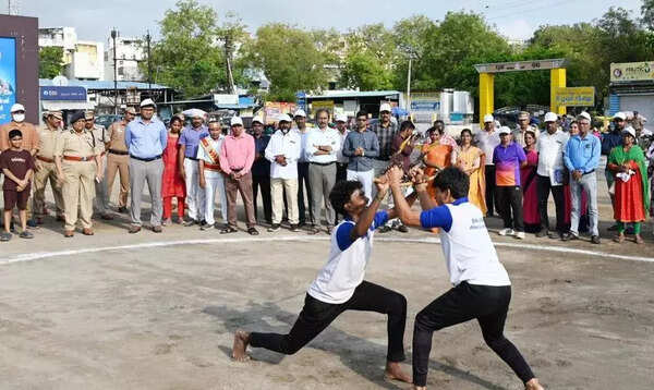 Silambattam, rally, Rangoli held to promote voting awareness