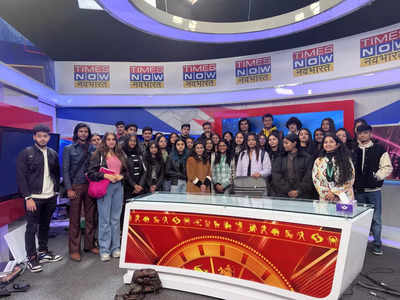 BAJMC students visit Times Now and Radio Mirchi Studios