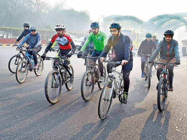 This cycle ride in Noida was dedicated to staying fit in 2018