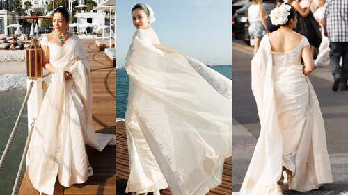 Not Alia and Aishwarya, it was Nehha Pendse's saree look which surprised us  at Cannes 2025