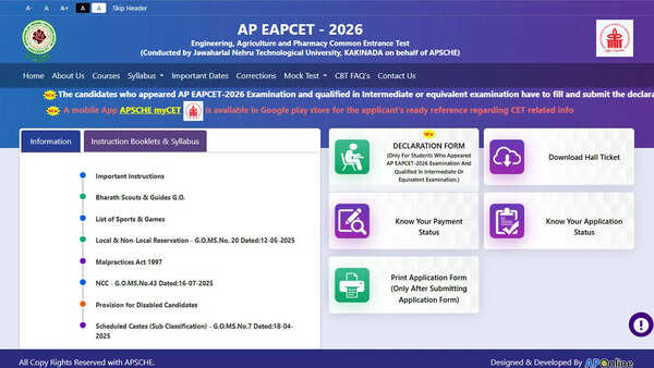 AP EAMCET 2026 answer key out today at cets.apsche.ap.gov.in; objection window open till May 25