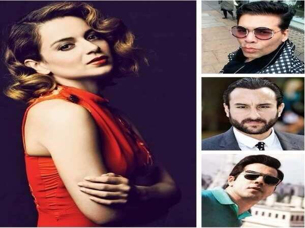 Saif Ali Khan, Karan Johar and Varun Dhawan wave their silver spoon in Queen Kangana Ranaut's face