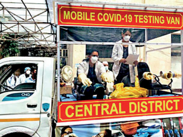 Central district gets Delhi’s first mobile Covid-testing van