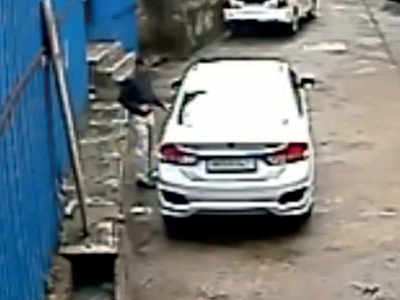 Sunil Shitap escaped death by minutes, CCTV footage shows