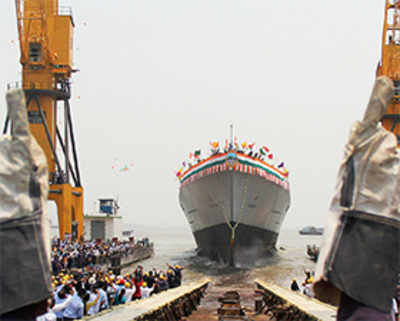 Stealth destroyer INS Vishakhapatnam launched