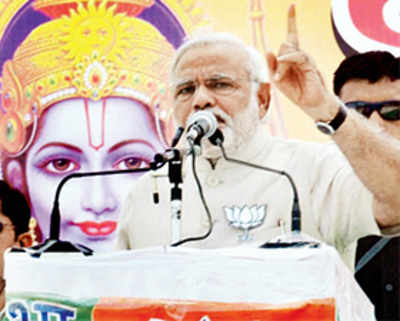 Modi baits EC, invokes lord Ram at UP rally