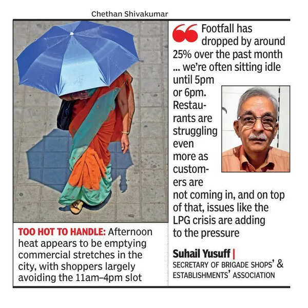 As heatwave keeps shoppers at home, Bengaluru’s traders see 30% drop in footfall