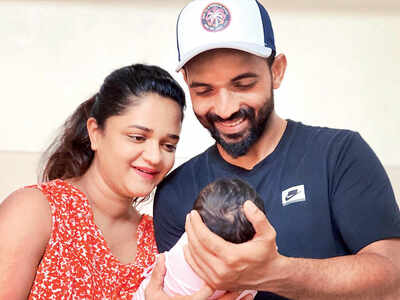 Rahane’s bundle of joy!