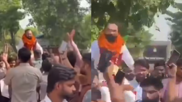 A day after getting bail, rape accused in Ghaziabad booked after getting ‘hero’s welcome’