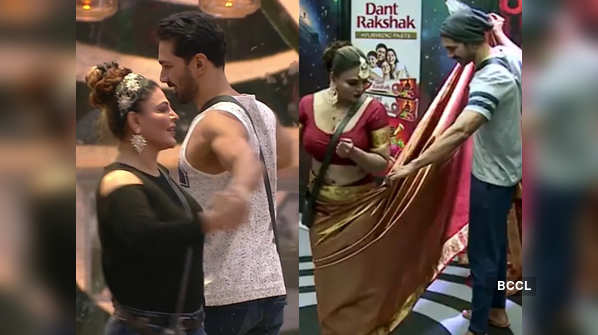 Bigg Boss 14: Styling her hair to draping saree; these funny moments between Rakhi Sawant and Abhinav Shukla will leave you in splits