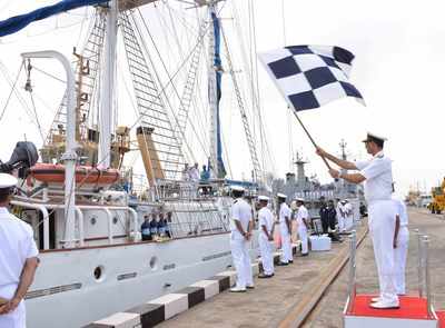 India Navy ship sets sail for seven month long voyage to Europe