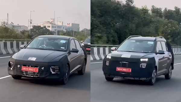 Hyundai Verna, Exter facelift spied testing together: Details