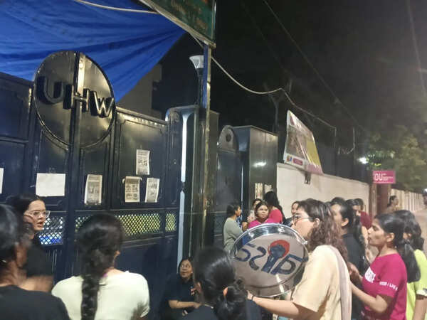 Delhi University women’s hostel residents hold sit-in protest over 'forced evictions', 'extortion'