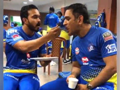 Watch: Kedar Jadhav and MS Dhoni's bromance after CSK wins a thriller against KKR