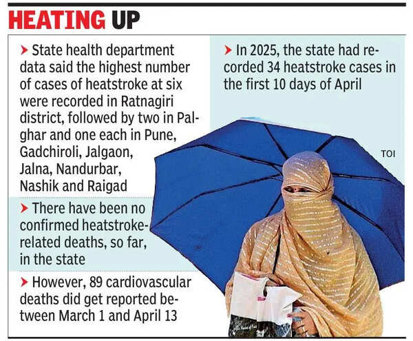 15 heatstroke cases in state since March 1