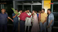 Nusrat Jahan and Nikhil Jain captured at the Kolkata airport 
