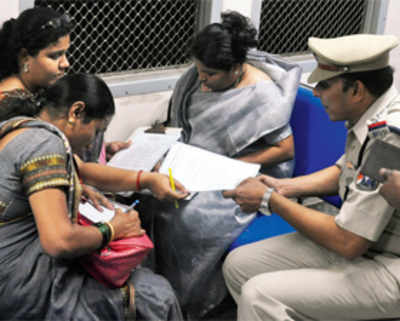 RPF recording data on women boarding late-night locals