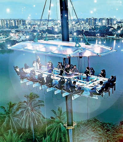 What is on the menu? A view from top as you dine