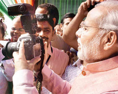 Modi takes tea, but no questions, in first press conference as PM