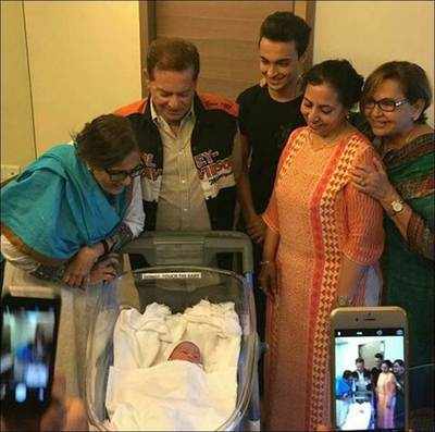 First picture of Salman's sister Arpita Khan’s newborn is
here