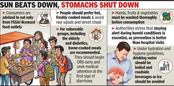Heat, contaminated food & water trigger gut infections