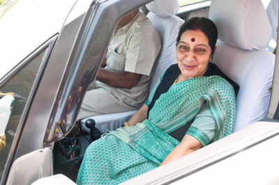 Flood threat to Bihar averted: Sushma Swaraj