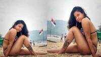 Sumona Chakravarti sets cyberspace on fire in a colourful bikini 