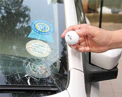 Service centre, Willingdon at loggerheads as golf balls damage swanky cars