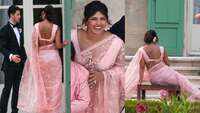 PeeCee goes all desi in sari for Joe-Sophie’s wedding 