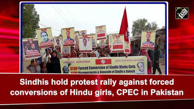 Sindhis hold protest against forced conversions of Hindu girls ...