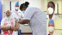 PM Narendra Modi compliments nurses after taking first dose of Covid-19 vaccine 