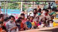 Covid-19: Devotees flout social distancing norms at Visakhapatnam temple 