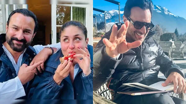 Kareena Kapoor ‘finally’ gets Saif Ali Khan to pose; actress gives fun peek into family holiday - See PICS