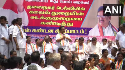 Chennai News: Congress workers protest over ED probe against Rahul in National Herald case