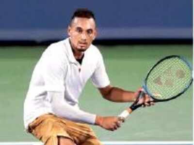 Nick Kyrgios loses temper again, smashes two racquets