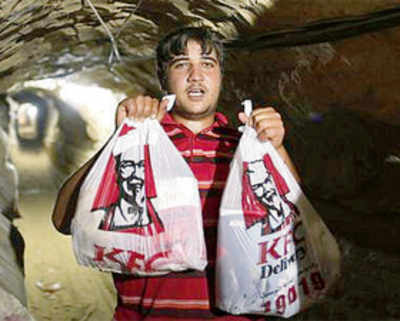 Gazans gorge on KFC smuggled via underground tunnels