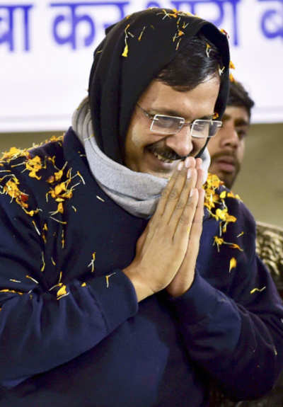 Kejriwal says 'fever gone', first day in office