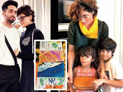 Tahira Kashyap: Ayushmann Khurrana, kids Virajveer and Varushka come together to paint