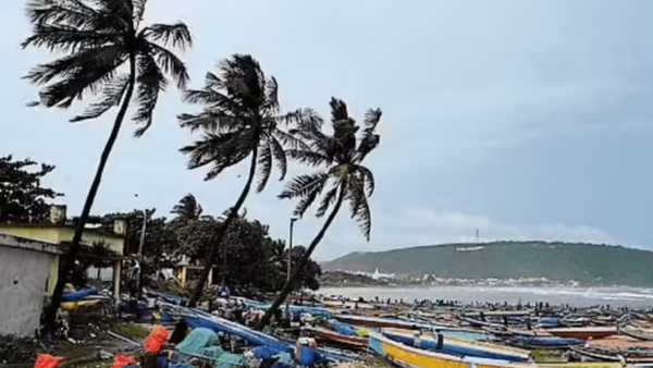 Cyclone Montha: Heavy rains lash Andhra Pradesh coast; IMD issues landfall alert near Kakinada