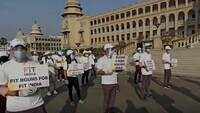 World Health Day: Medical students of Rajiv Gandhi University of Health Sciences, Karnataka take part in Walkathon 