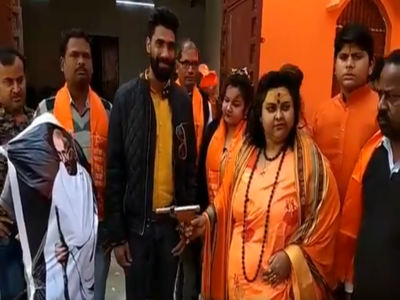 Watch: Hindu Mahasabha activist makes mock shooting video of Gandhi