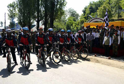 J&K: Army flags off three cycling expeditions